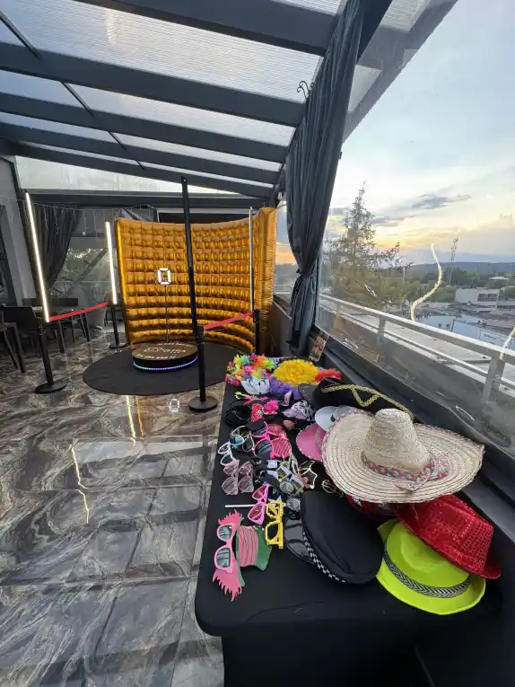 FotoBudka 360 rozłożone na imprezie