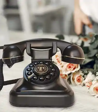 Telefon życzeń w stylu retro na weselu